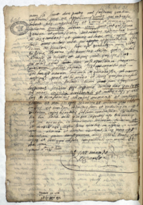 Carta que confirmaría a identidade galega de Pedro Sarmiento de Gamboa