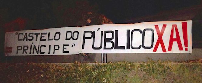 Pancartas piden a "renacionalización" do Casteloo do Príncipe, en Cee / QPC