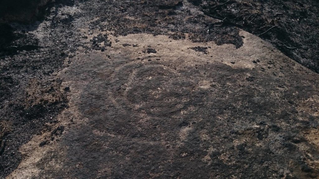 Un dos petróglifos atopados tras os lumes de Monterrei / Bruno Rúa - FB-Via XIV