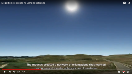 Imaxe do vídeo do CSIC sobre a orientación espacial e temporal das necrópoles megalíticias do Barbanza