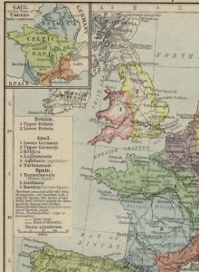 Mapa das provincias europeas do Imperio Romano (detalle). 1926. William R. Sheperd. 